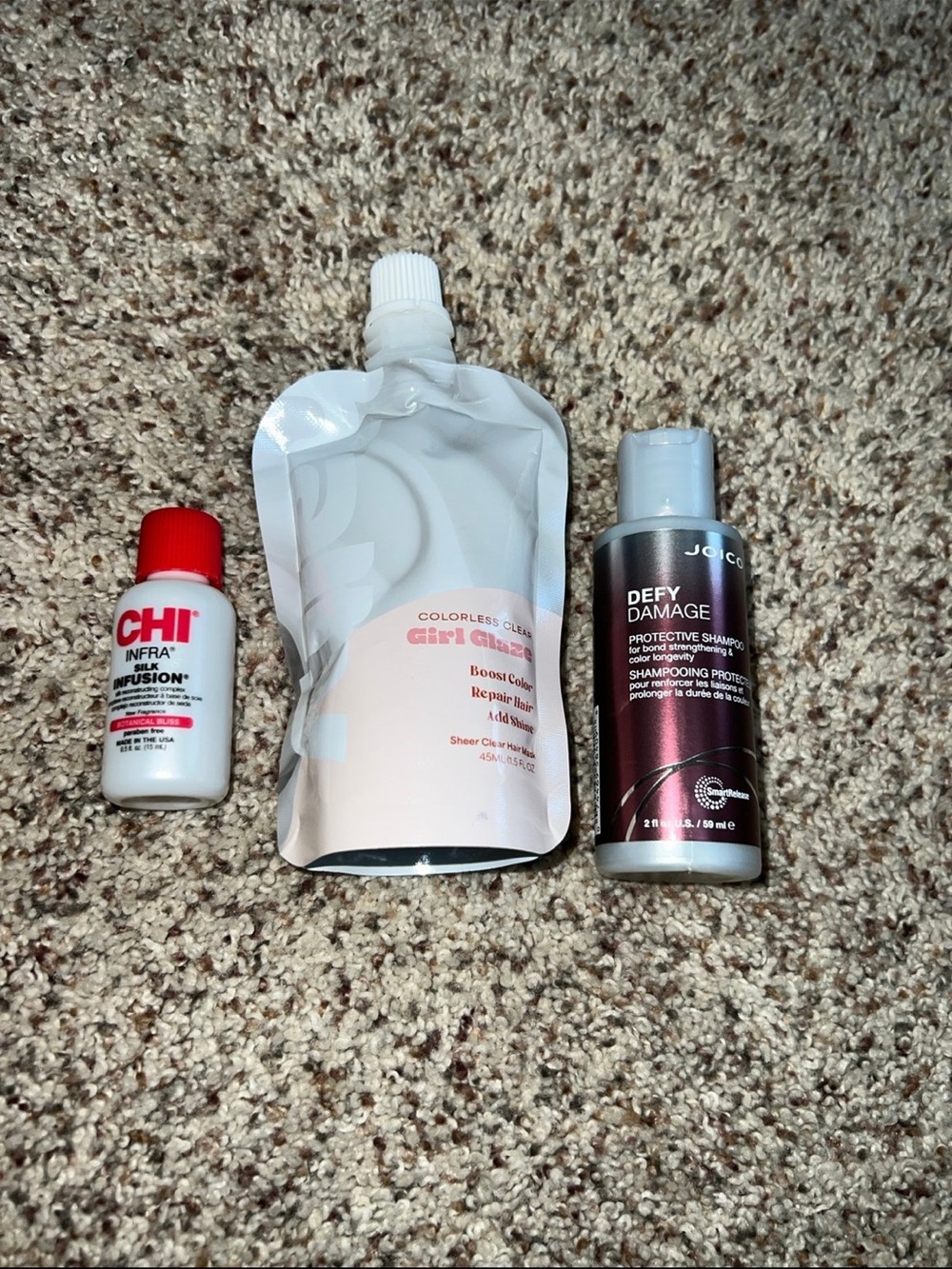 Hair bundle-CHI Silk Infusion, Hally Girl Glaze mask, Joico Defy Damage Shampoo